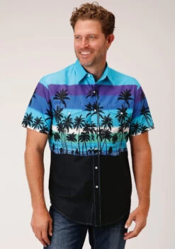 Roper Men's Beach Roundup Western Hawaiian S/S Shirt