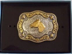 Nocona Kids Fancy Horsehead Belt Buckle