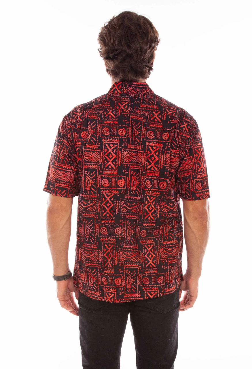 Farthest Point Men's Batik Tribal Pattern Shirt - Image 2
