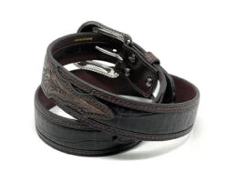 Ariat Leather Crocodile Embossed Western Belt