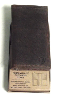 Ariat Rowdy Brown Leather Rodeo Wallet/Checkbook