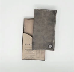 Ariat Gray Leather Rodeo Wallet