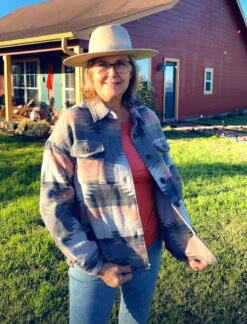 Distressed Aztec Print Long Sleeve Shirt Jacket