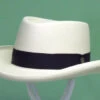 Dobbs Basino Shantung Straw Gambler Hat