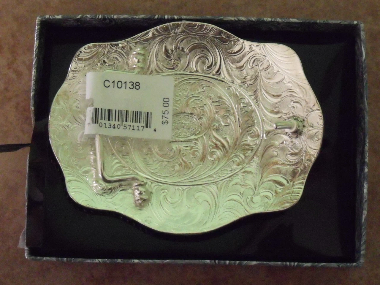 Crumrine Large Steer Skull Western Belt Buckle - Image 2