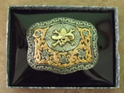 Crumrine Cowboy Skull Western Belt Buckle