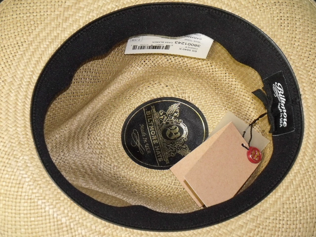 Biltmore Casa Blanca Genuine Panama Fedora Hat - Image 6