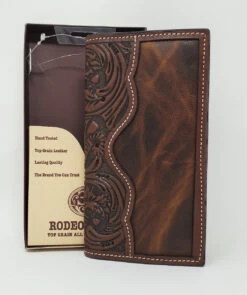 3D Hand Tooled Leather Rodeo Wallet