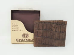 3D Cognac Bifold Wallet With Flip Case
