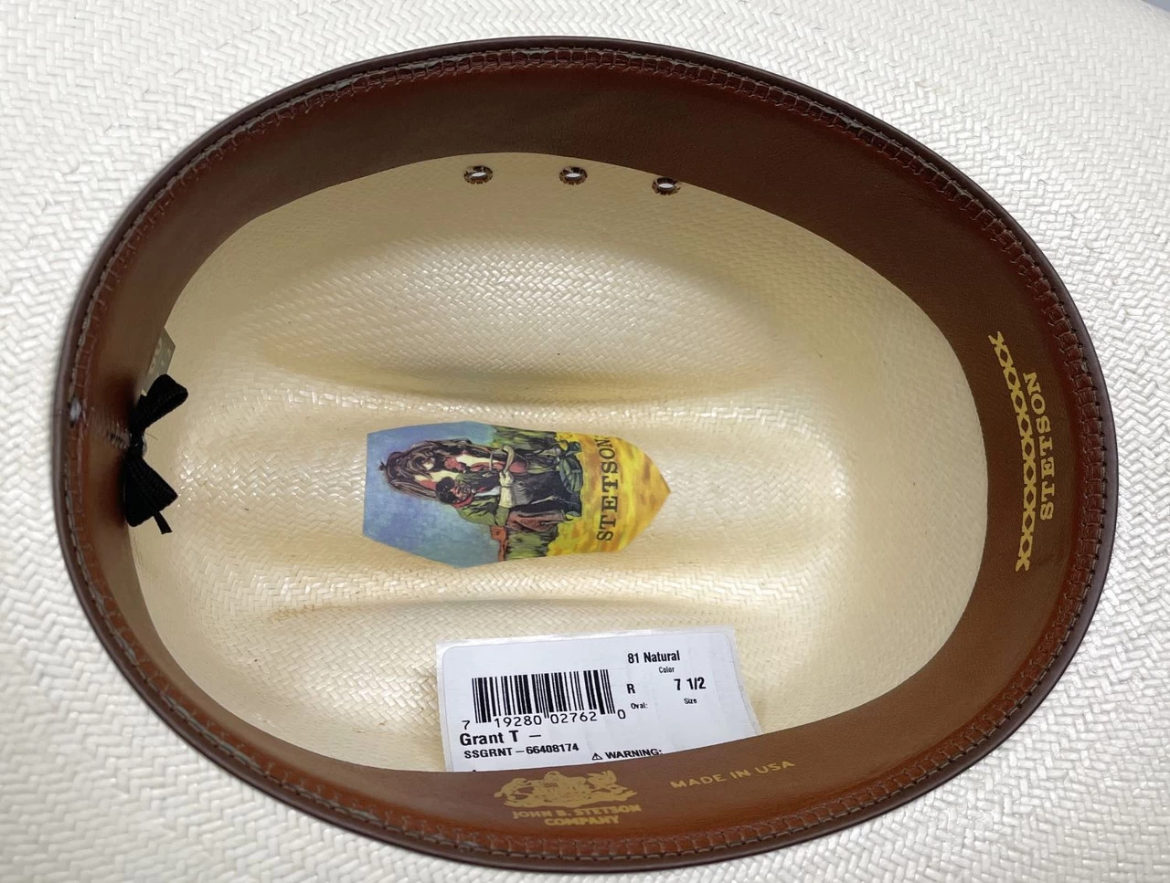 Stetson Grant T 10X Shantung Straw Western Hat - Image 3