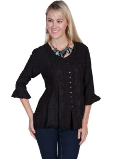 Honey Creek Rayon 3/4 Sleeve Blouse