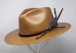 Stetson Juno Flat Brim Straw Fedora Hat