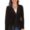 Scully Suede Leather Western Fringe Jacket