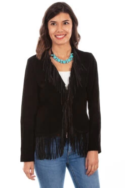 Scully Suede Leather Western Fringe Jacket