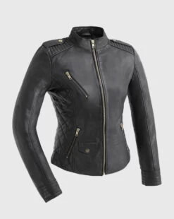 Whet Blu Madelin Women's Black Fashion Leather Jacket