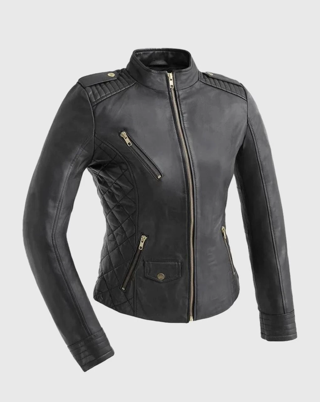Whet Blu Madelin Women's Black Fashion Leather Jacket
