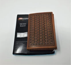 Nocona Tan Embossed Tri-Fold Wallet