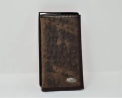 Nocona Ostrich Print Rodeo Wallet/Checkbook Cover
