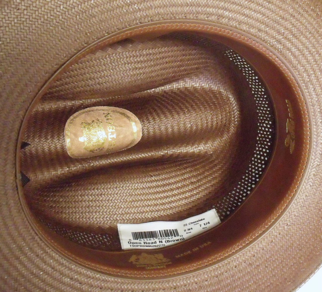 Stetson Shantung Straw Vented Open Road Western Hat - Image 2