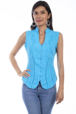 Cantina Ladies Sleeveless Peruvian Cotton Blouse