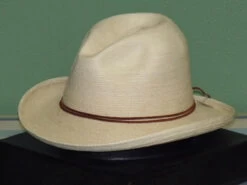 SunBody RB's Fine Palm Sloped Fedora Hat