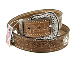 Nocona San Antonio Embossed Texas Star Belt