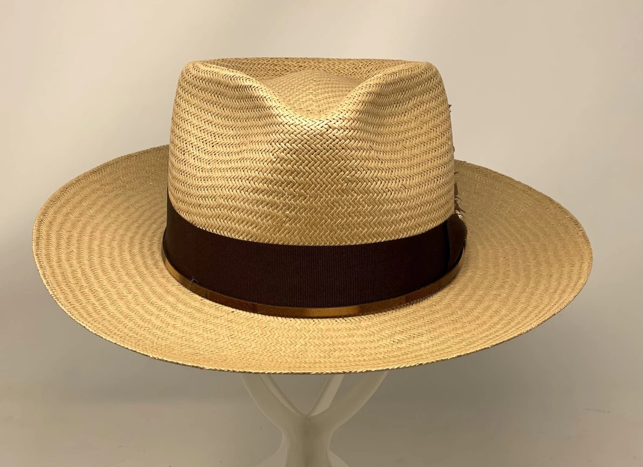 Biltmore Slicker 3 Shantung Straw Fedora Hat - Image 2