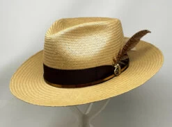 Biltmore Slicker 3 Shantung Straw Fedora Hat