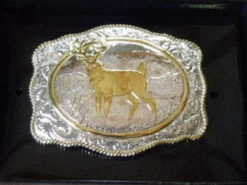 Crumrine White Tail Western Sport Belt Buckle