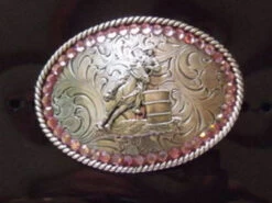 Nocona Girl's Pink Barrel Racer Belt Buckle
