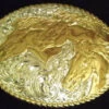 Crumrine Horse Heads Western Belt Buckle