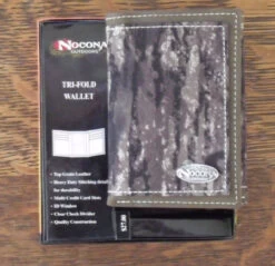 Nocona Leather Mossy Oak Tri-Fold Wallet